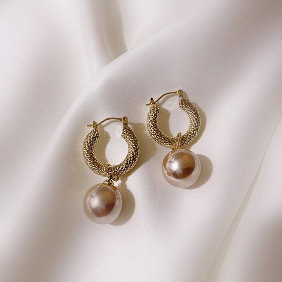 Metal Earrings Pearl Earrings ZB1092066 - Picture 6 of 6
